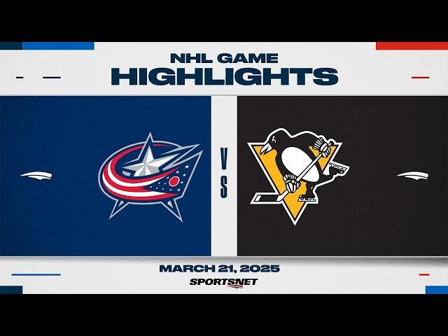 NHL Highlights | Blue Jackets vs. Penguins - March 21, 2025