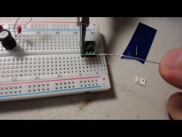 Soldering SMD to DIP adapter
