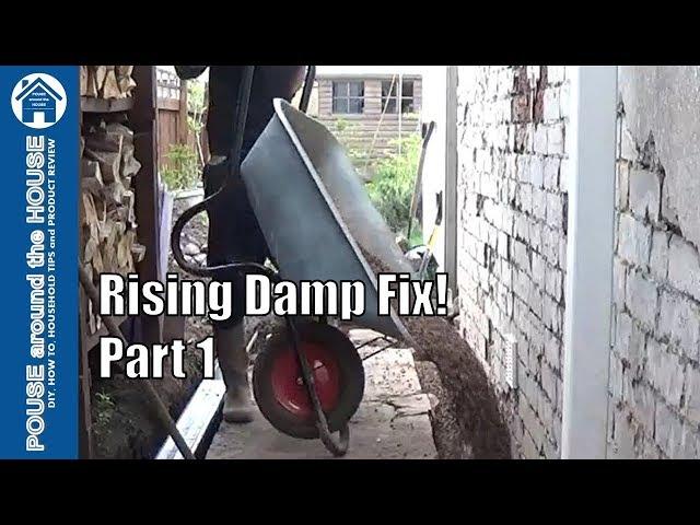 How to fix rising damp & penetrating damp - (PART 1). Lower floor, remove render.