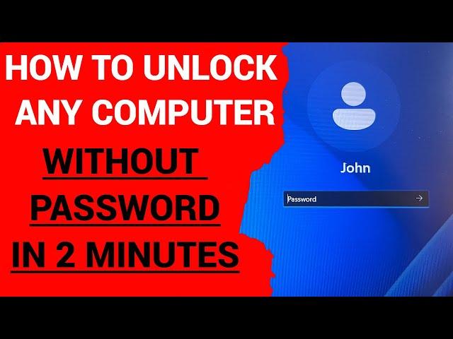 How to reset PASSWORD in Windows 11,10 WITHOUT LOSING DATA IN 2 MINUTES