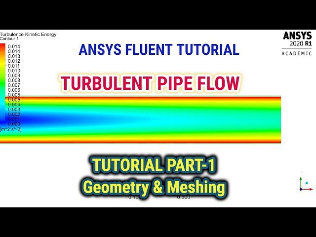 ANSYS Fluent Tutorial | Turbulent Pipe Flow ANSYS Fluent | Turbulent Flow CFD | Tutorial Part 1/2