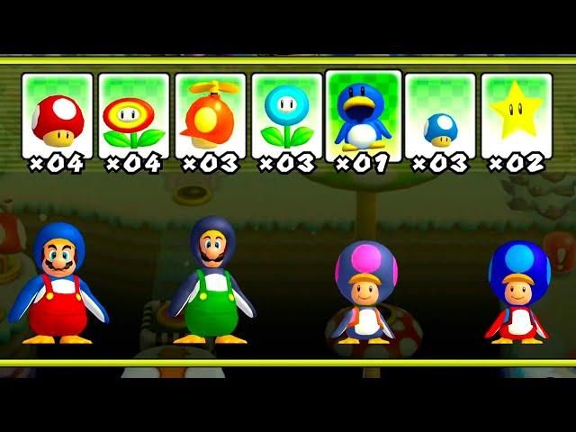 New Super Mario Bros. Wii (Retro Remix) – 4 Player World 3 Walkthrough Co-Op