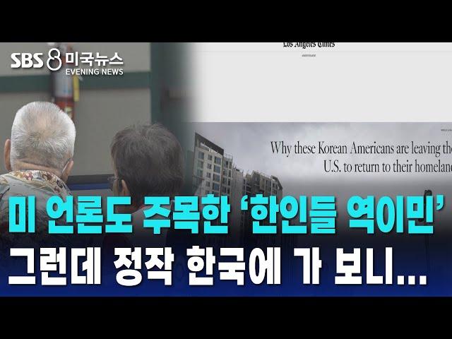 미 언론도 주목한 '한인들 역이민'. 그런데 정작 한국에 가 보니..ㅣ SBS 미국 뉴스