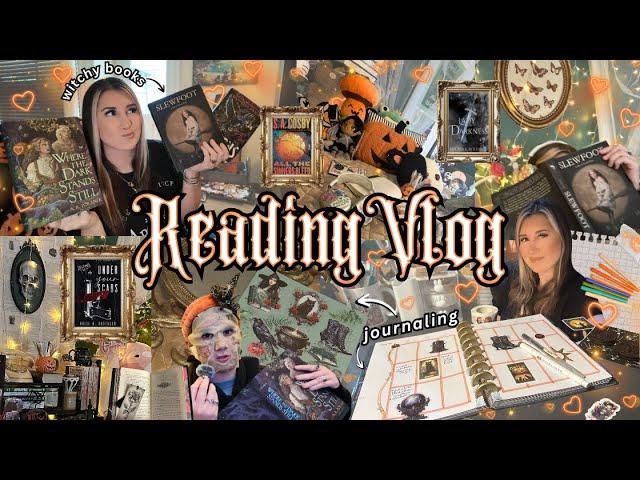 reading vlog ️‍⬛ witchy books, journaling, unboxings, staying home to be cozy, & 5 star books