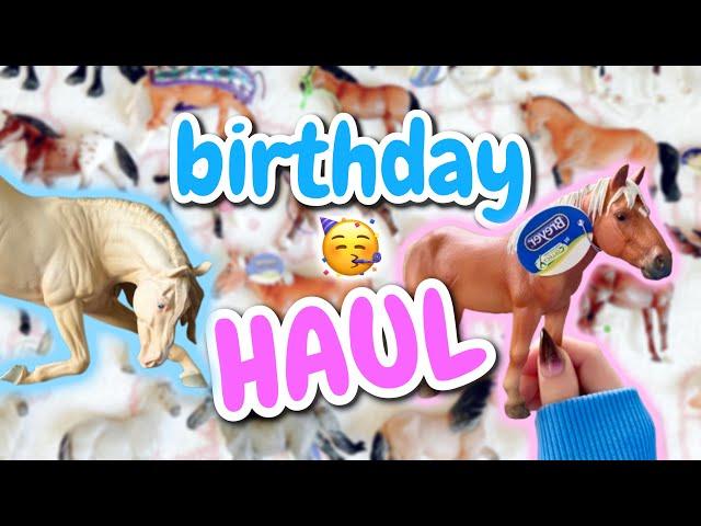 HUGE BIRTHDAY HAUL! Unboxing Schleich, CollectA + WIA Horses!