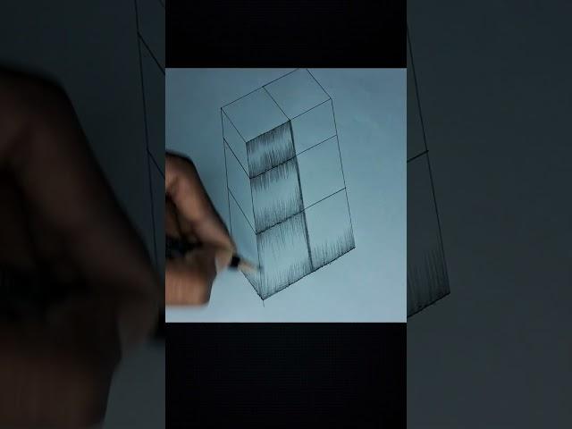 3d box ka drawing | How to draw 3d box #bkartbox #3dart #art #trending #shorts #youtubeshort