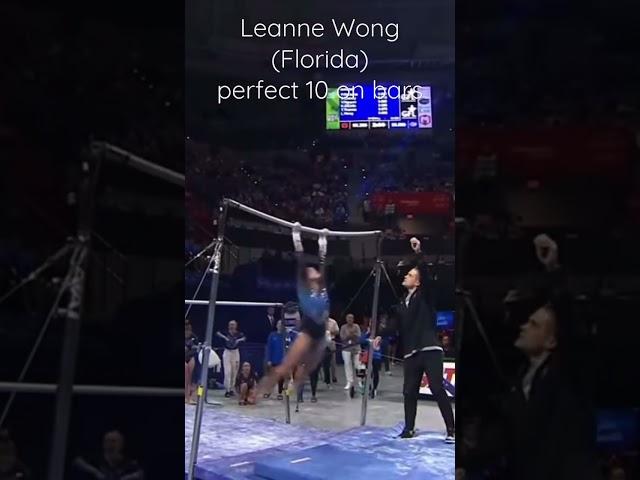 Leanne Wong earns a perfect 10.0 on bars!! #floridagators #collegegymnastics