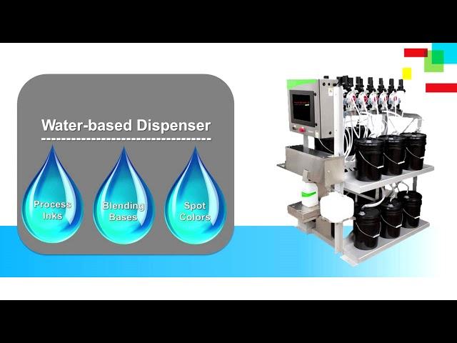 Narrow Web Tag & Label Water-based Flexo Dispenser from Sun Chemical