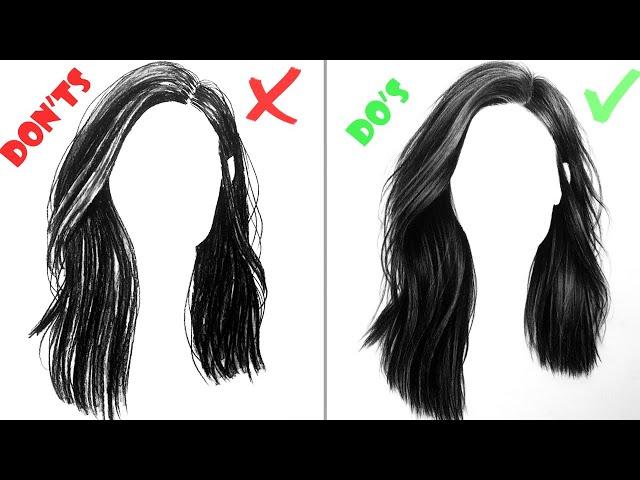 DO's and DON'Ts // How To Draw Hair For BEGINNERS