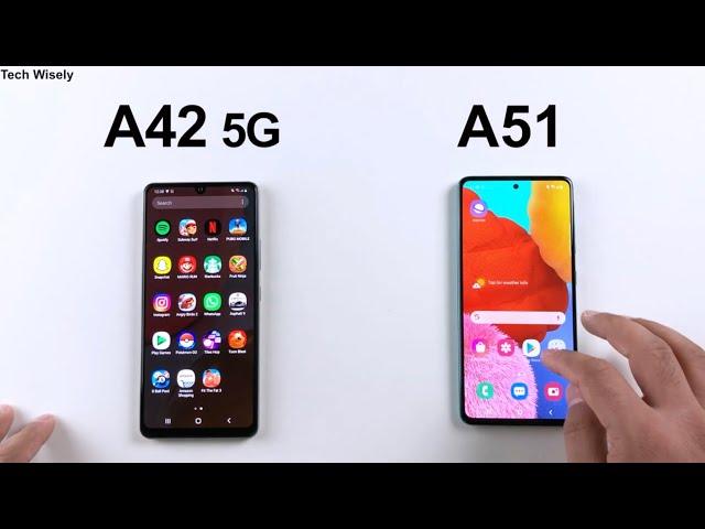 SAMSUNG A42 5G vs A51 Speed Test