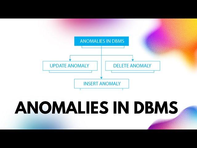 Anomalies In DBMS || Insertion, Updation, and Deletion anomaly