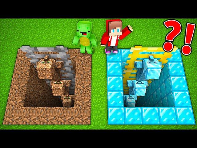 Mikey POOR vs JJ RICH UNDERGROUND STAIRS Survival Battle in Minecraft ! - Maizen