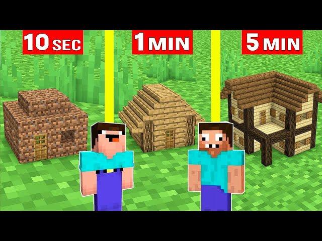 NOOB vs PRO: TINY HOUSE BUILD CHALLENGE Minecraft Like Maizen Mikey and JJ Hypercow