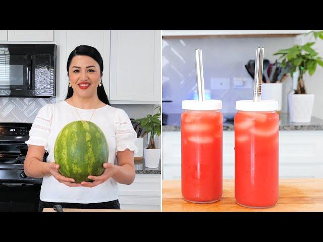 How to make The BEST Fresh Watermelon Juice Step By Step | Views on the road Agua Fresca