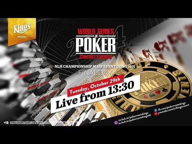 Final Table of €1.100 WSOP Circuit NLH Main Event live from King's Resort 