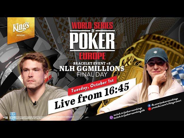  Finaltag des €25k WSOP Europe 2024 NLH GGMillion$ Events #8, live aus dem King's  ️Hachi