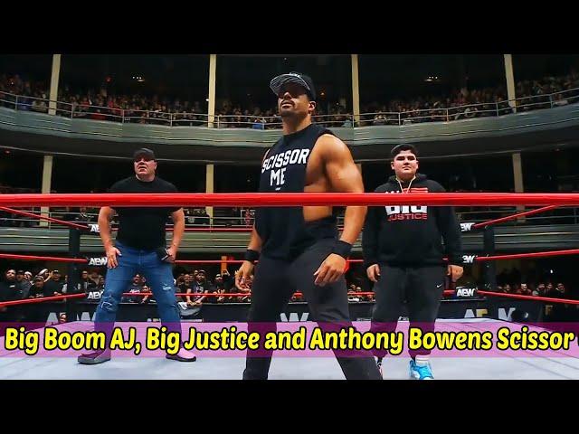 Big Boom AJ, Big Justice, and Anthony Bowens Scissor On AEW Collision