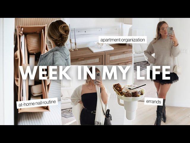 A WEEK IN MY LIFE: errands, apartment organizing, at-home gel nail routine