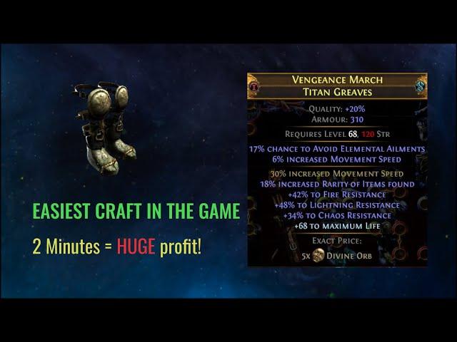 POE 2 Minutes craft boots - 20 Divine profit!