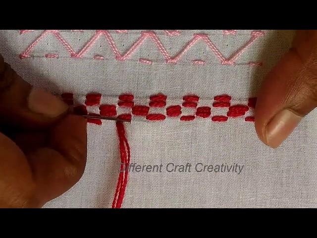 Hand embroidery nakshi kantha border line tutorial,Nakshi kantha tutorial by RZ Nakshi World