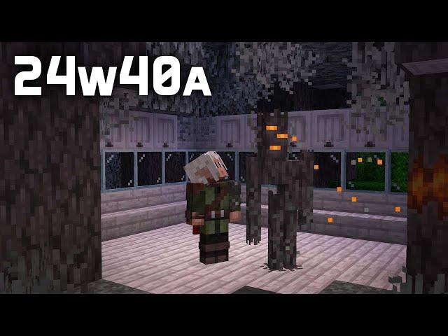 News in Snapshot 24w40a: Winter Drop Experiment! Pale Garden! Creaking!