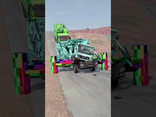 BeamNG Crash! Cargo Truck vs. Barrier - EPIC!