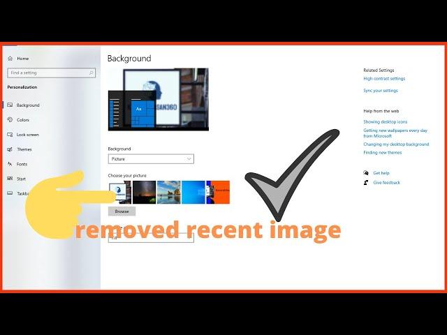 REMOVE RECENTLY USED IMAGES IN DESKTOP BACKGROUND HISTORY   WINDOWS 10 TIPS AND TRICKS