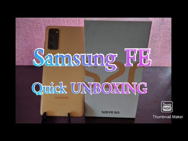 Samsung Galaxy FE 5G quick unboxing