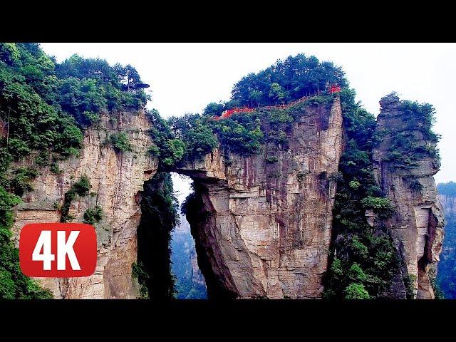 ZHANGJIAJIE China most Amazing National Forest Park (Avatar floating mountains). Best by drone (4K)