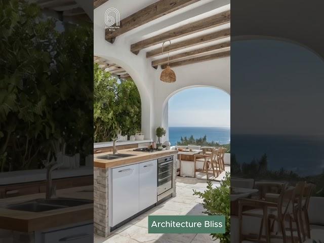 Mediterranean Patio Kitchen Ideas #mediterraneanstyle  #outdoorkitchen #outdoorkitchendesign
