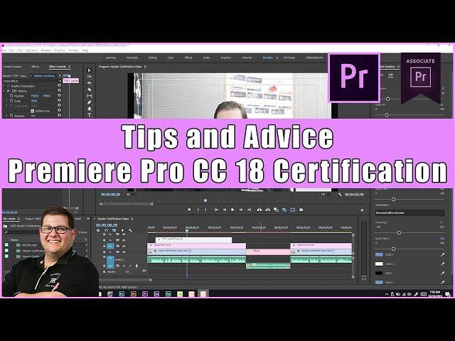 Premiere Pro CC 18 Certification Exam Tips and Advice