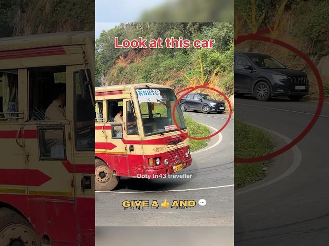 KSRTC bus and car guy made a miracle in ghat road king master #buslover