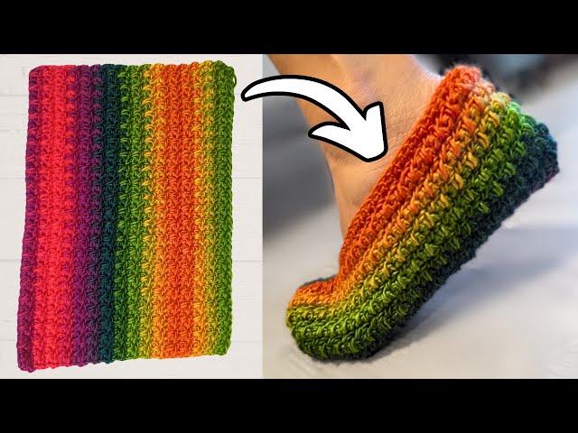 One Piece Slippers Crochet Pattern - SO EASY