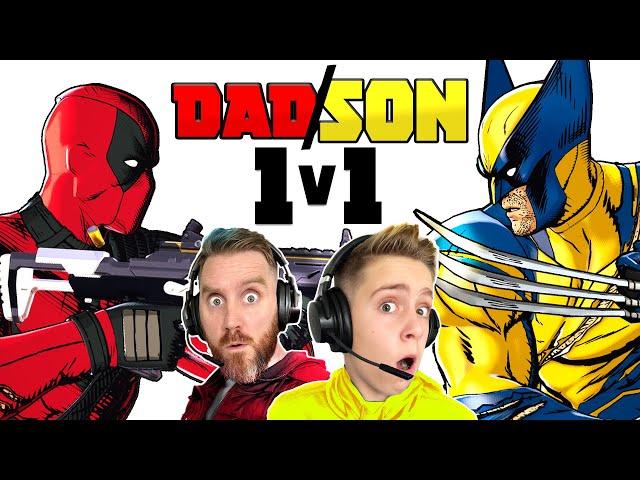 Dad vs Son 1v1 (Deadpool vs Wolverine) in FORTNITE