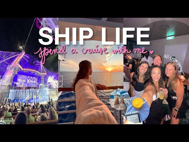 SPEND A 4 DAY CRUISE WITH ME sunsets at sea, all crew party, work days, callum’s parents onboard!