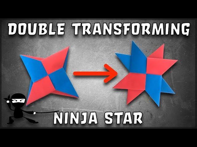 How To Make a Transforming Double Origami Ninja Star! (Really Cool!)