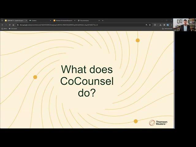 Generative AI Legal Assistance from Thomson Reuters CoCounsel