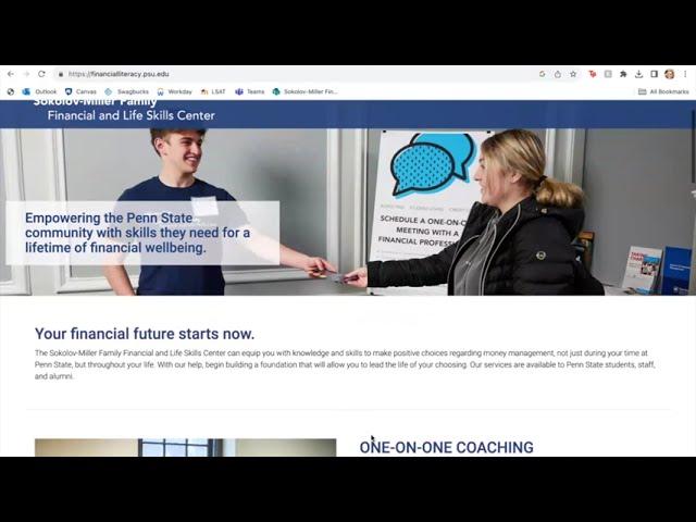 Penn State University Financial & Life Skills Center - Website Tutorial