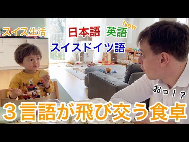 2歳児が3言語目を話し出した日の昼食風景【国際結婚】At the Lunch Table in 3 languages【Bilingual Kid】