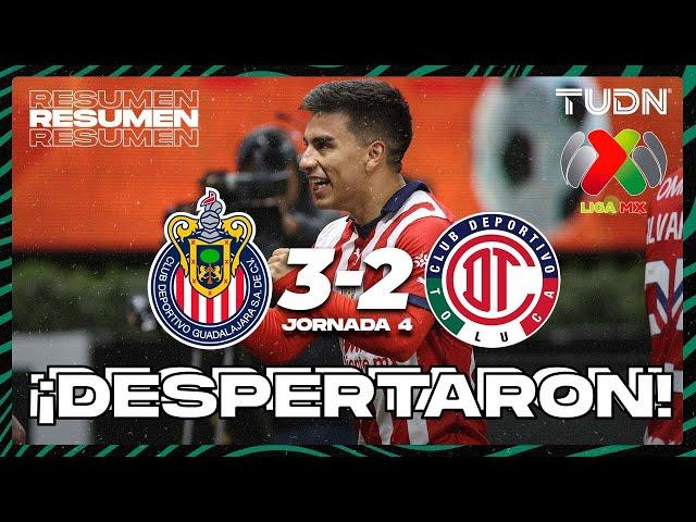 Resumen y goles | Chivas 3-2 Toluca | Liga Mx - CL2024 J4 | TUDN