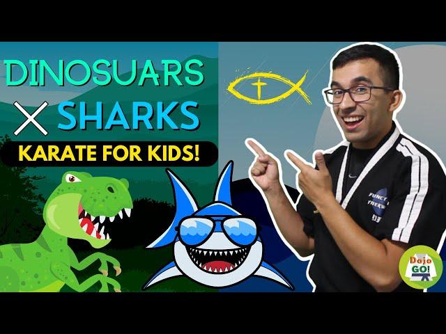 20 Min Christian Kids Karate | Dinosaurs X Sharks | What Does God Want Me To Do? | Dojo Go (Week 68)