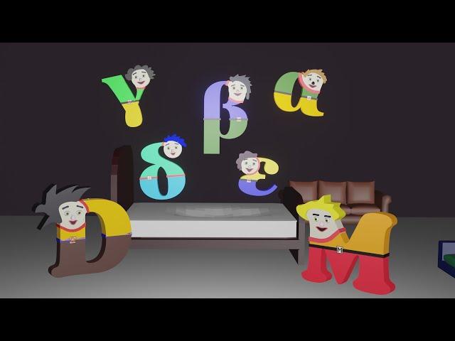 5 Little Greek Alphabets Dance | five little alphabets jumping on the bed