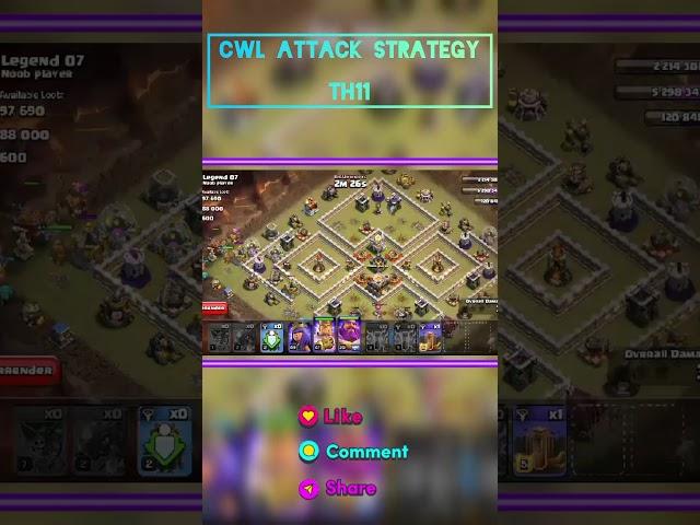 Th11 attack strategy | CWL # Clash of Clans