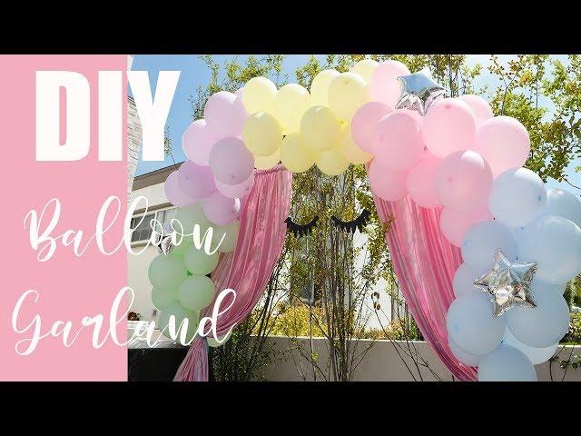 How to Make a Balloon Garland with Strip ll Organic Balloon Arch Decor Tutorial