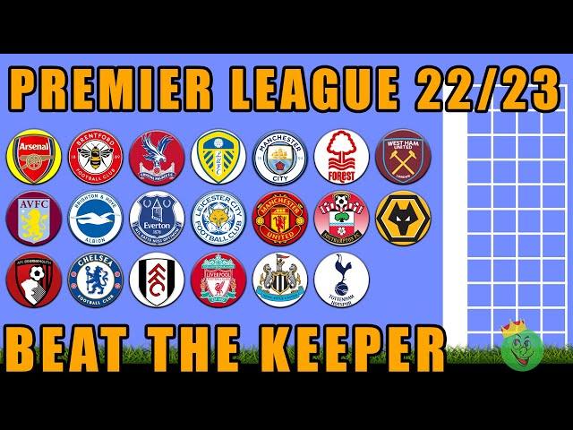 Premier League 2022/23 - Beat The Keeper Marble Race / Marble Race King