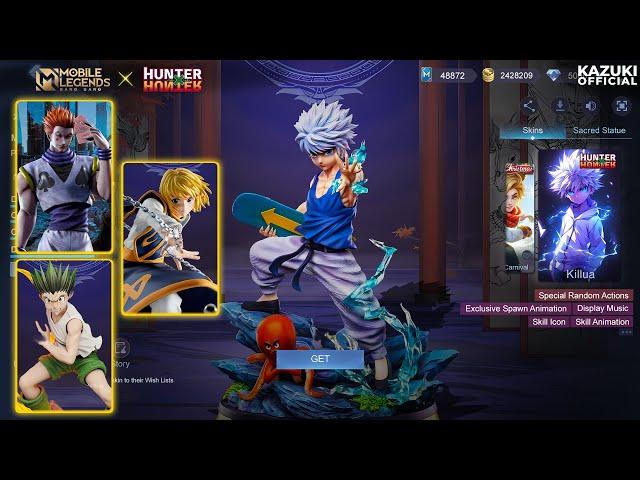 HUNTER X HUNTER COLLAB SKINS REVIEW | JUMP ASSEMBLE | MOBILE LEGENDS