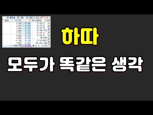 하따 모두가 똑같은 생각