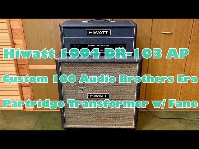 Hiwatt 1994 DR-103 AP Custom 100 [Audio Brothers Era] Partridge Transformer w/Fane Speaker