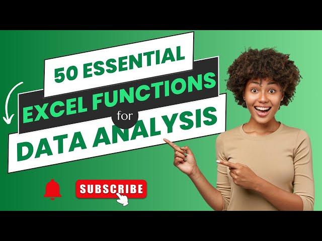 50 Must Know Excel Functions for Data Analysis: Live Webinar (Beginner to Advanced 2024)