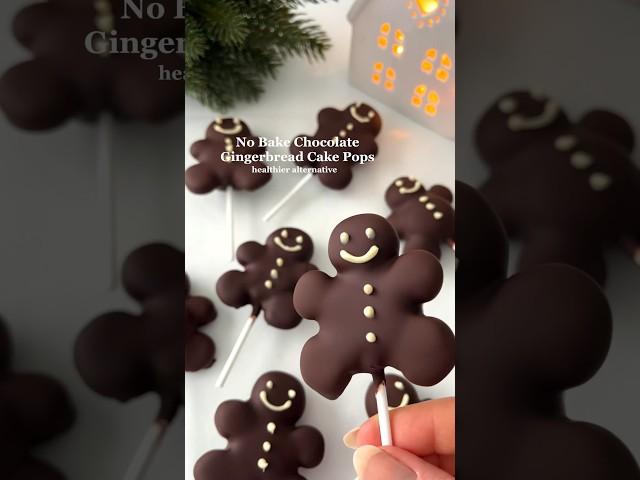 Chocolate Gingerbread Cake Pops #glutenfree #healthydessert #christmasrecipe